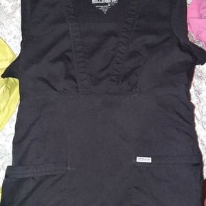 Grey's anatomy black scrub set